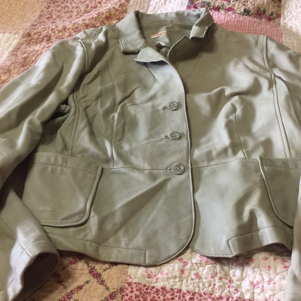 Wilson’s leather woman’s XL leather green jacket🛍